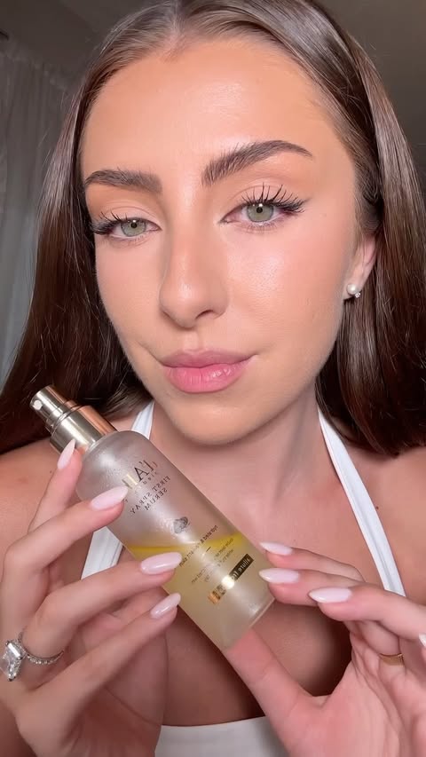 Instagram post by @alissia.christidis for d'Alba. Caption reads: The @dalba_global White Truffle First Spray Serum....