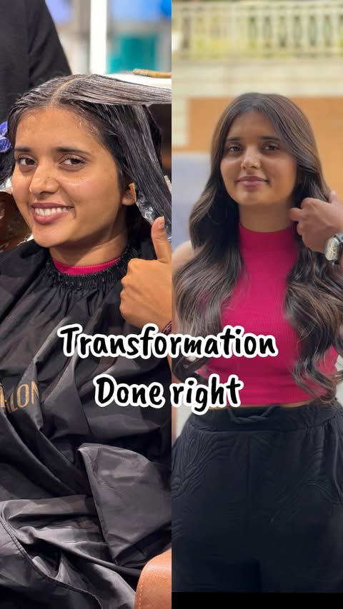 Instagram post by @__.krup for Lakmé Salon. Caption reads: Not a big change… just the right one ✨ Found my....