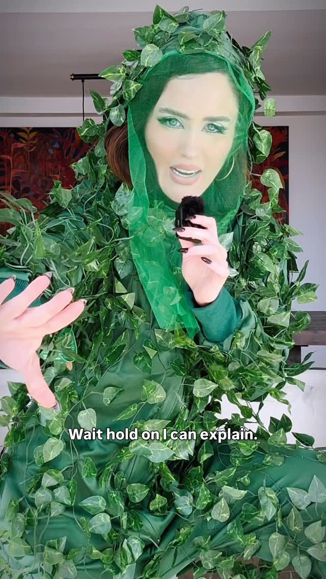 Instagram post by @miiadio for Tipsy Elves. Caption reads: Real men ain’t afraid of a bush. 🌿👻

@tipsyelves....