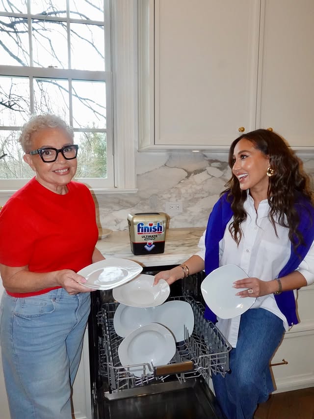 Instagram post by @adriennebailon for Finish. Caption reads: #FinishPartner I love cooking family recipes [...].