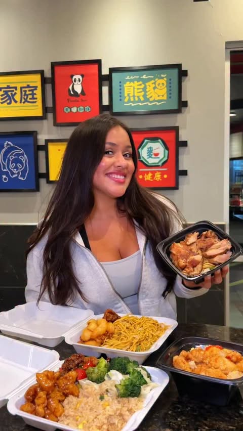 Instagram post by @erica_eatseverything for Panda Express. Caption reads: #WokWednesday is now here at @officialpandaexpress....