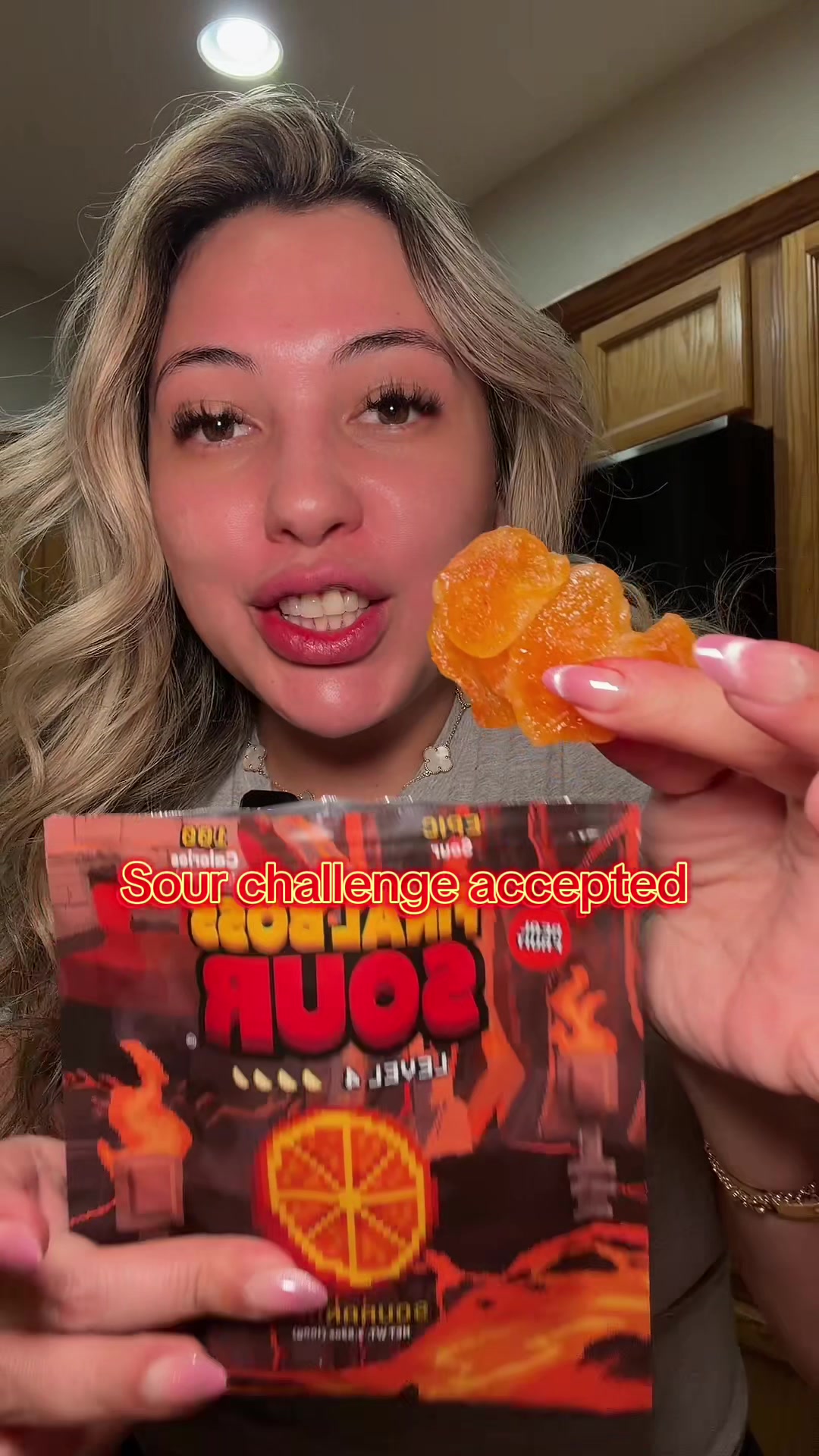 TikTok post by @lacoronel90 for Final Boss Sour. Caption reads: Extremely sour level up bundle ✨ @finalbosssour....