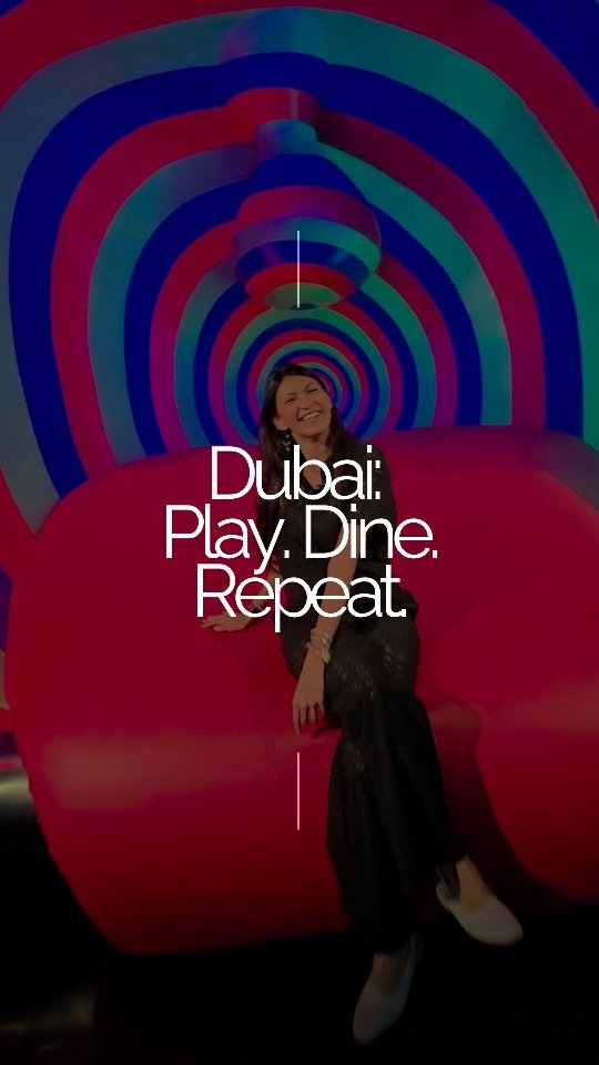 Instagram post by @antarabose for Visit Dubai. Caption reads: Dubai is taking gaming and entertainment to the....