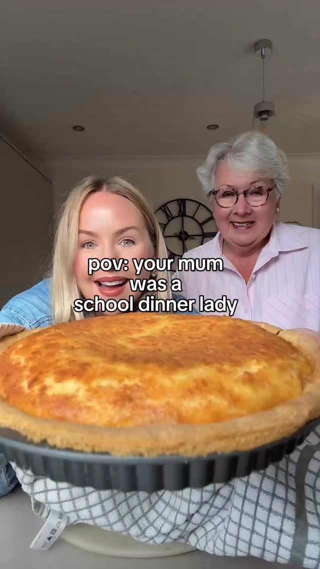 Instagram post by @kate_keogh for Waitrose. Caption reads: ad Mum’s given classic school cheese flan an....