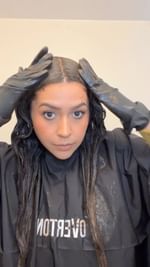 Instagram post by @ydelays for OVERTONECOLOR. Caption reads: Coloring my hair at home has never been easier! I....