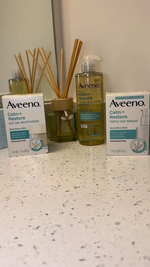 Instagram post by @foodiefun_adventures for Aveeno. Caption reads: #ad Another @aveenous product I can’t get enough....