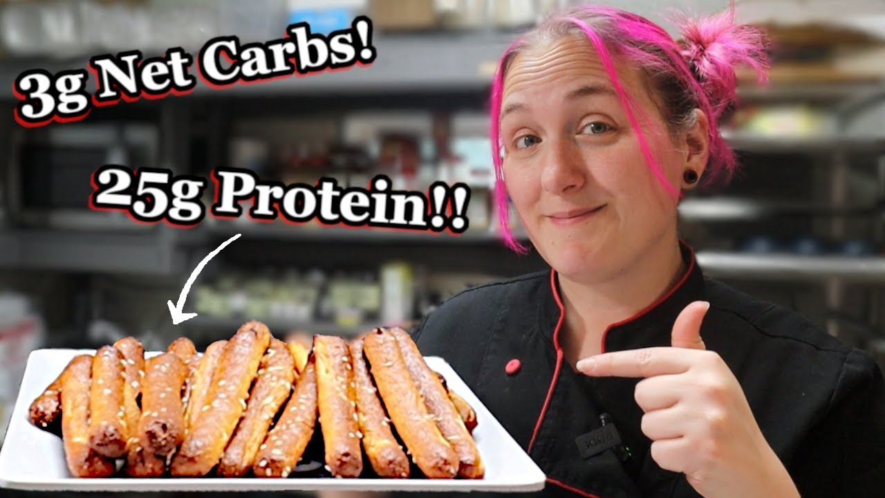 YouTube post by @KetoUpgrade for Perfect Keto. Caption reads: Deliciously Crunchy Keto Pretzel Sticks.