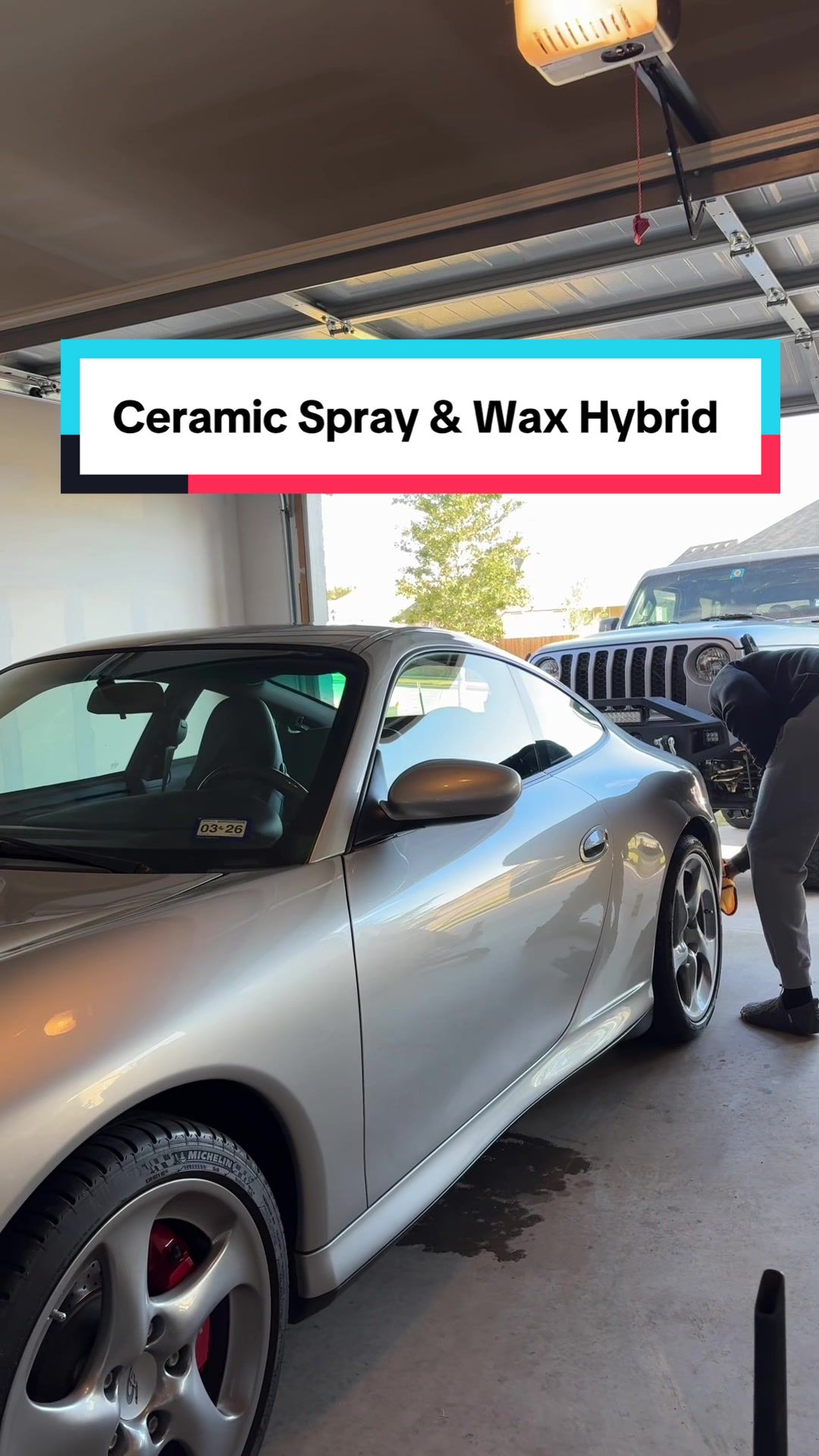 TikTok post by @yassyfresh for Chemical Guys. Caption reads: Cars stay looking wet💦 @Chemical Guys #detailing....