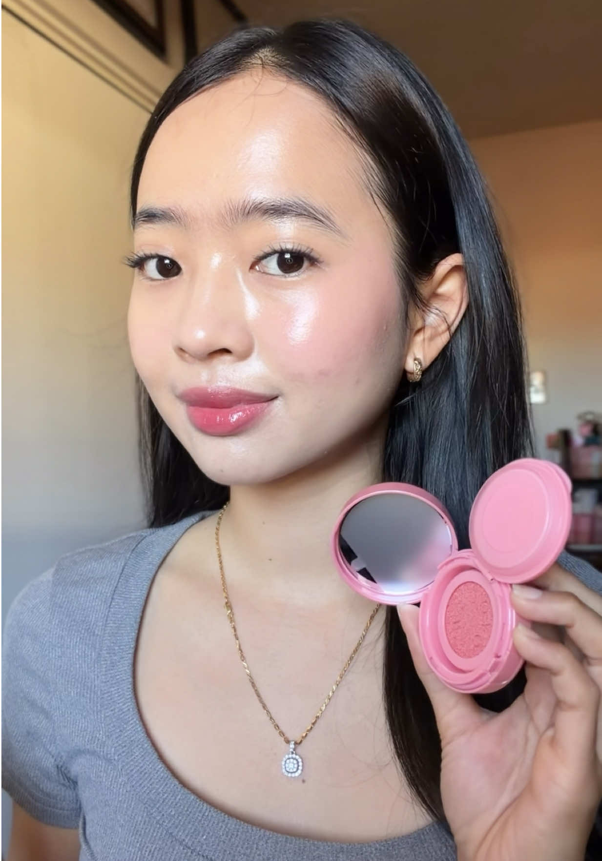 TikTok post by @glowwithsophiaa for INTO YOU. Caption reads: 💗 Blush that melts into the skin! The INTO YOU....