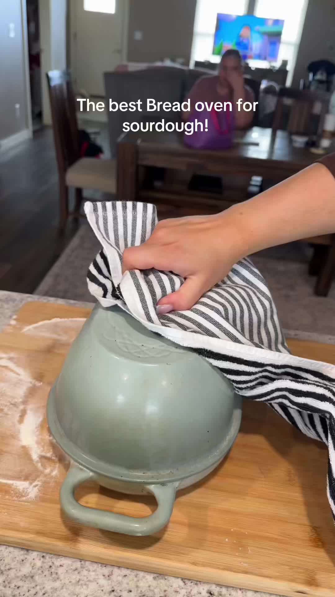 TikTok post by @lizazykin for Krustic. Caption reads: [...] oven! Bakes my loafs to perfection! @Krustic....