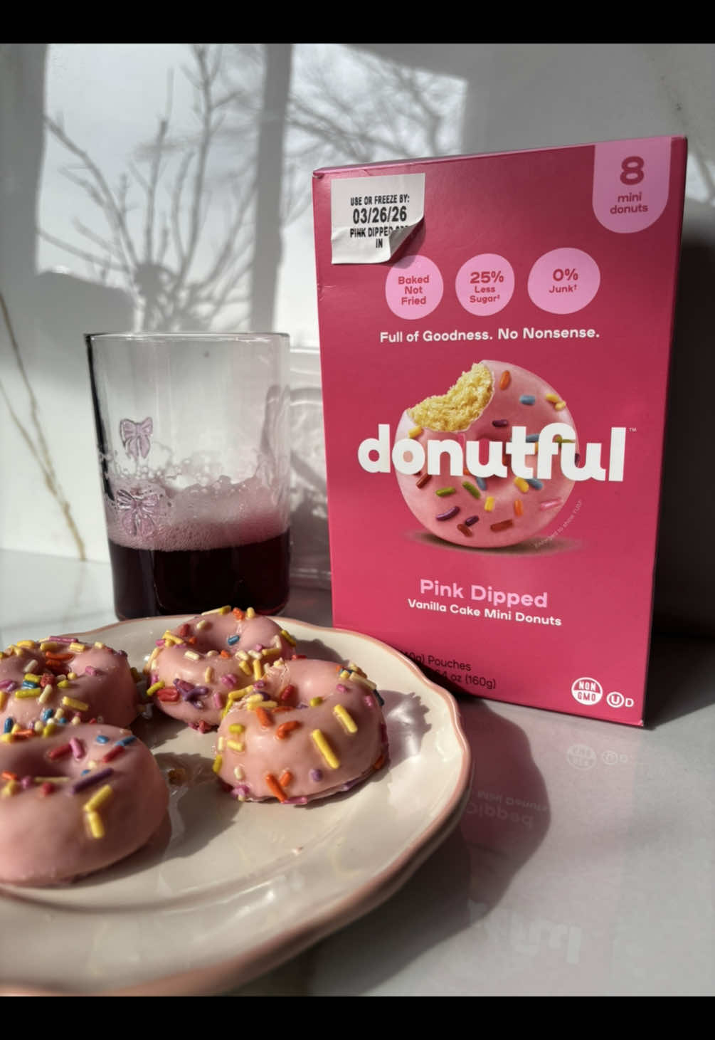 TikTok post by @savewitheunice for Donutful. Caption reads: [...] sweet spread for Galentine’s💘 @Donutful &....