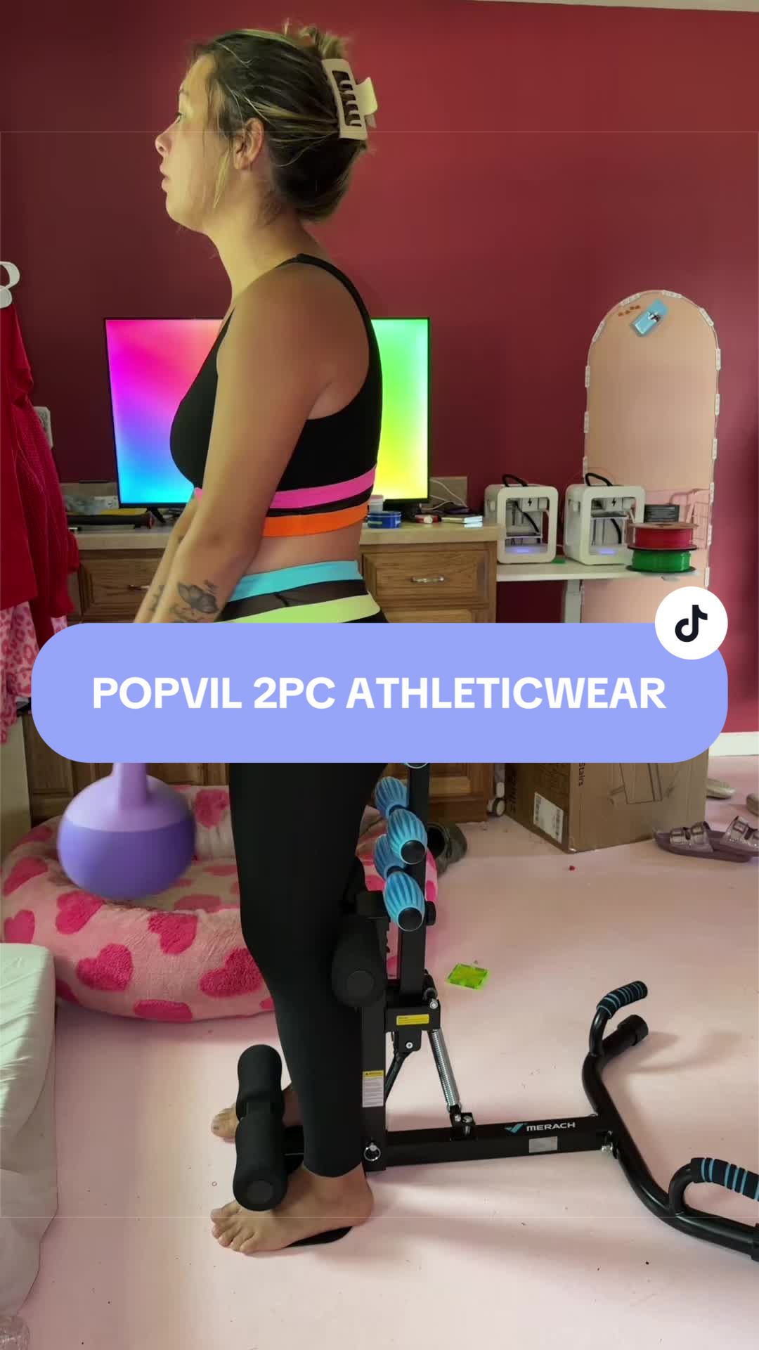 TikTok post by @morgankiger20 for Popvil. Caption reads: [...] and I love the neon contrast! 🤩 #popvil....