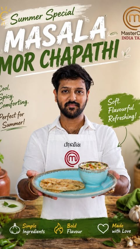 Instagram post by @pravzkitchen for Aashirvaad. Caption reads: [...] recipe! #PravzKitchen #Chapathi #Ad....