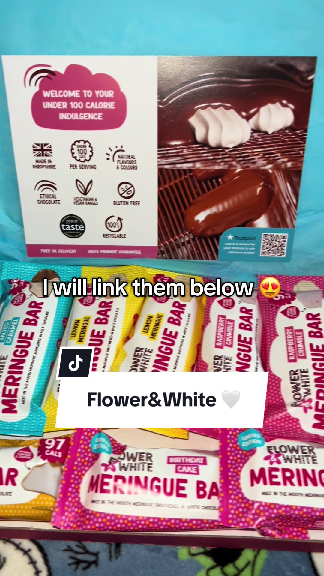 TikTok post by @sofiadoesmakeup for Flower & White. Caption reads: [...] Definitely will be getting more 🤍 @Flower &....