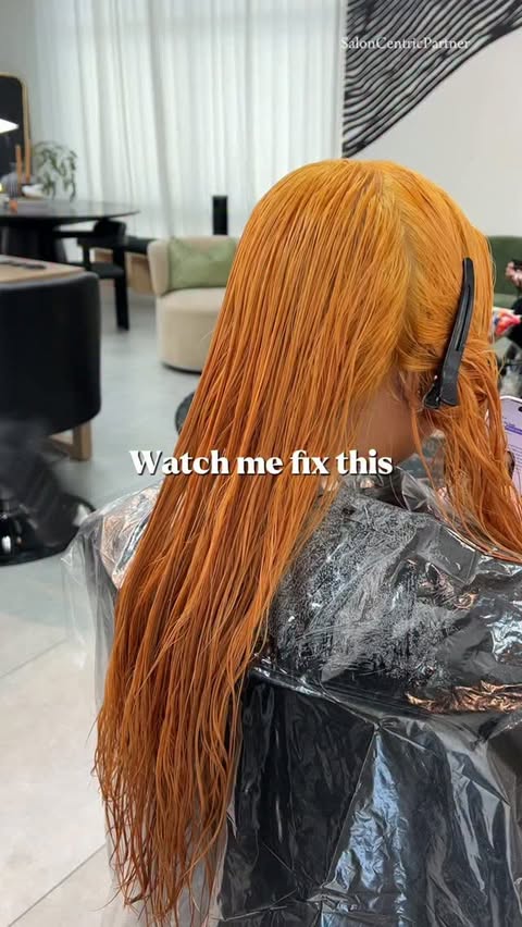 Instagram post by @nicole__vincent for SalonCentric. Caption reads: [...] red out of her hair in one session....
