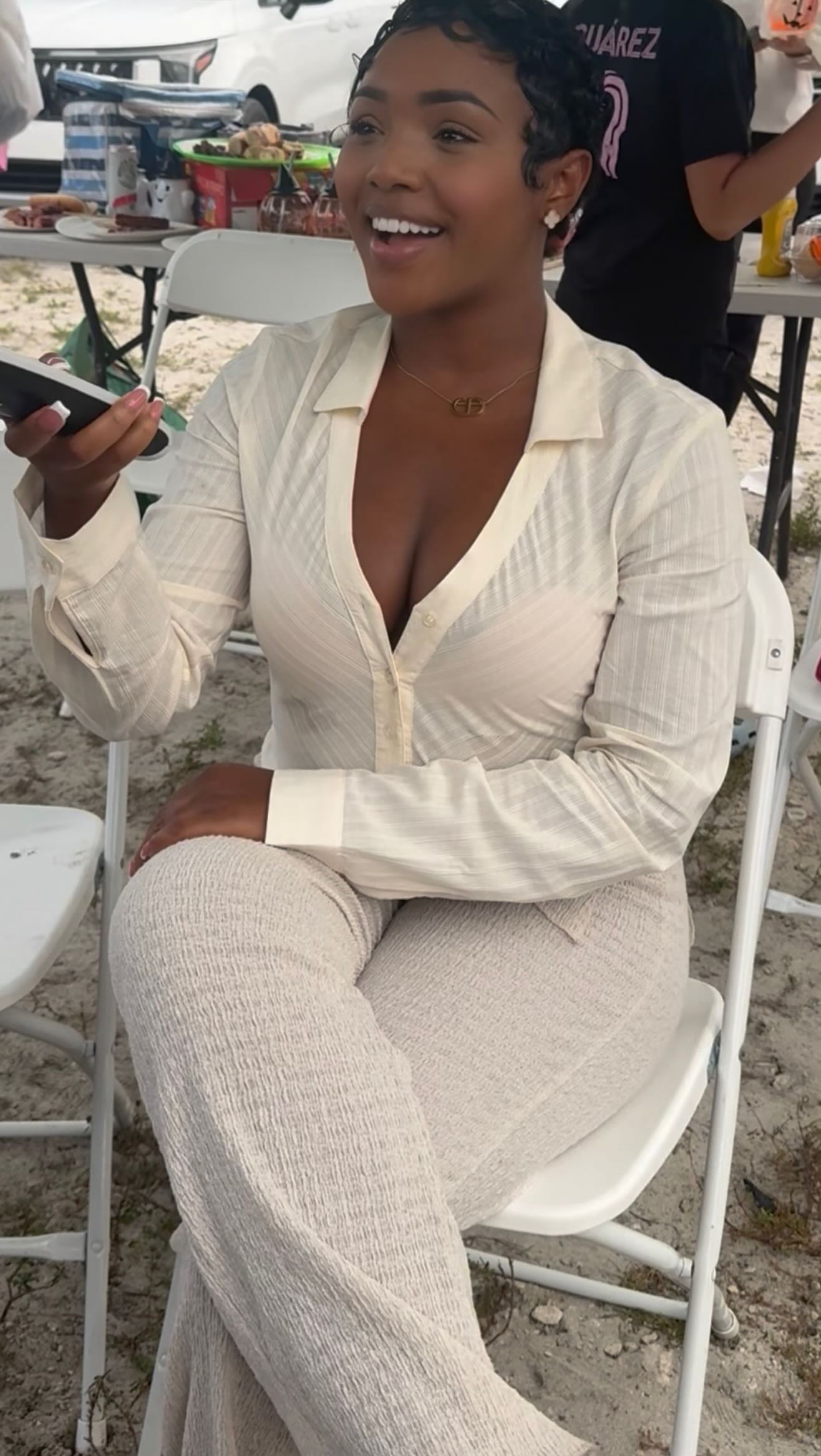 Instagram post by @thejanerikaowens for DIRECTV. Caption reads: Gameday in Miami hits different when you’ve got....