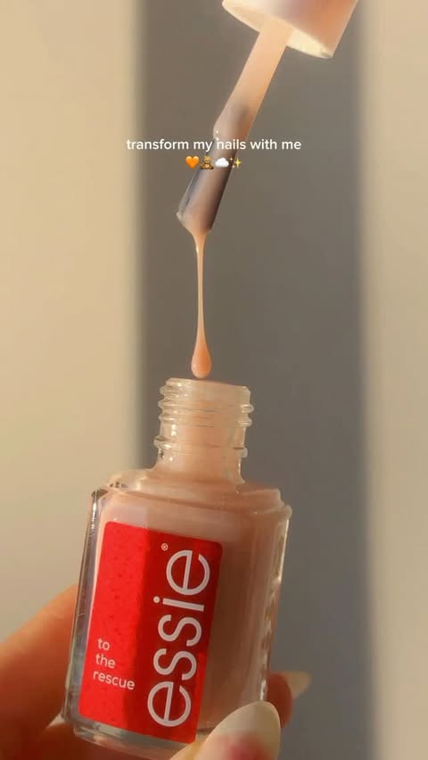 Instagram post by @basecoatstories for essie. Caption reads: natural nail care with my fav @essie to the rescue....