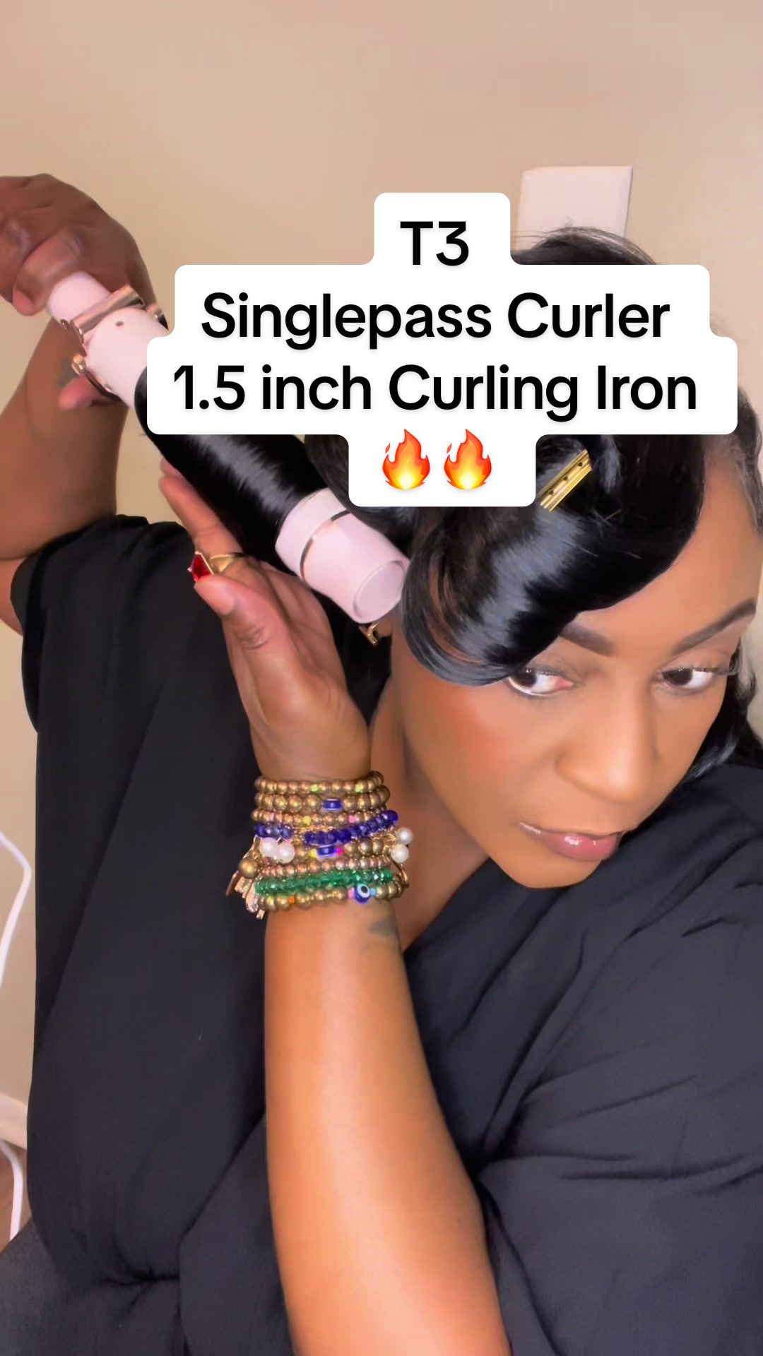 TikTok post by @stylezmania for T3 Micro. Caption reads: [...] for the girls 🥰 Using my T3 @T3 Micro....