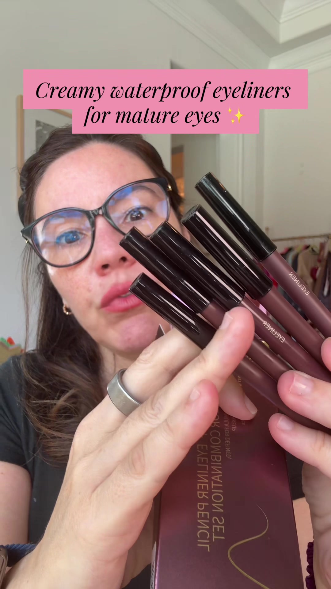 TikTok post by @samsomewhere13 for Page Vine. Caption reads: 5 eyeliner shades in one set? Yes please. 🤎🖤 I....