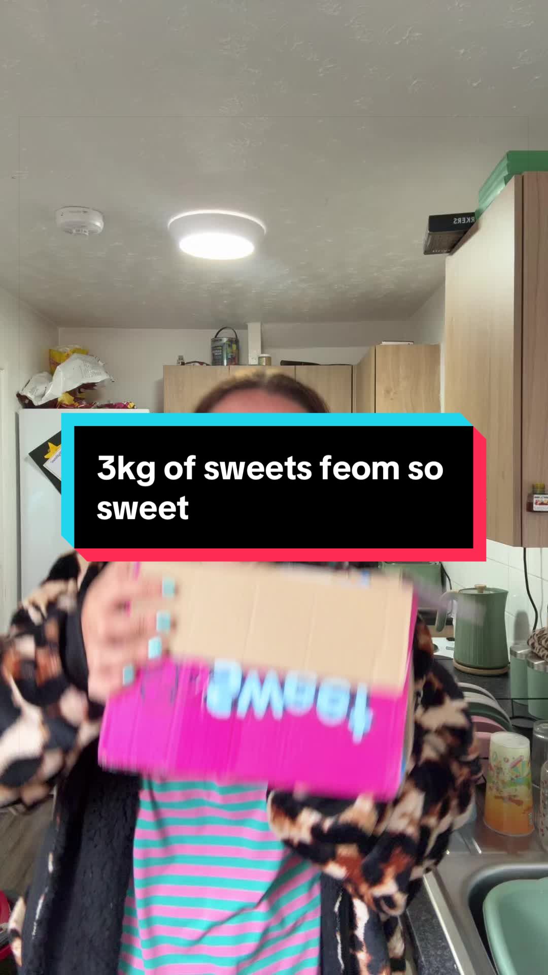 TikTok post by @emmastiktokshopfinds for SoSweet. Caption reads: 3kg of sweets from @SoSweet #sweets #candy....