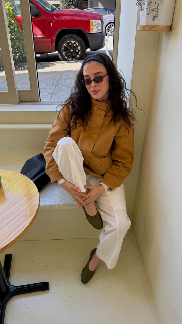 Instagram post by @nicolevas for Everlane. Caption reads: [...] outfit for tomorrow is easier with @everlane....