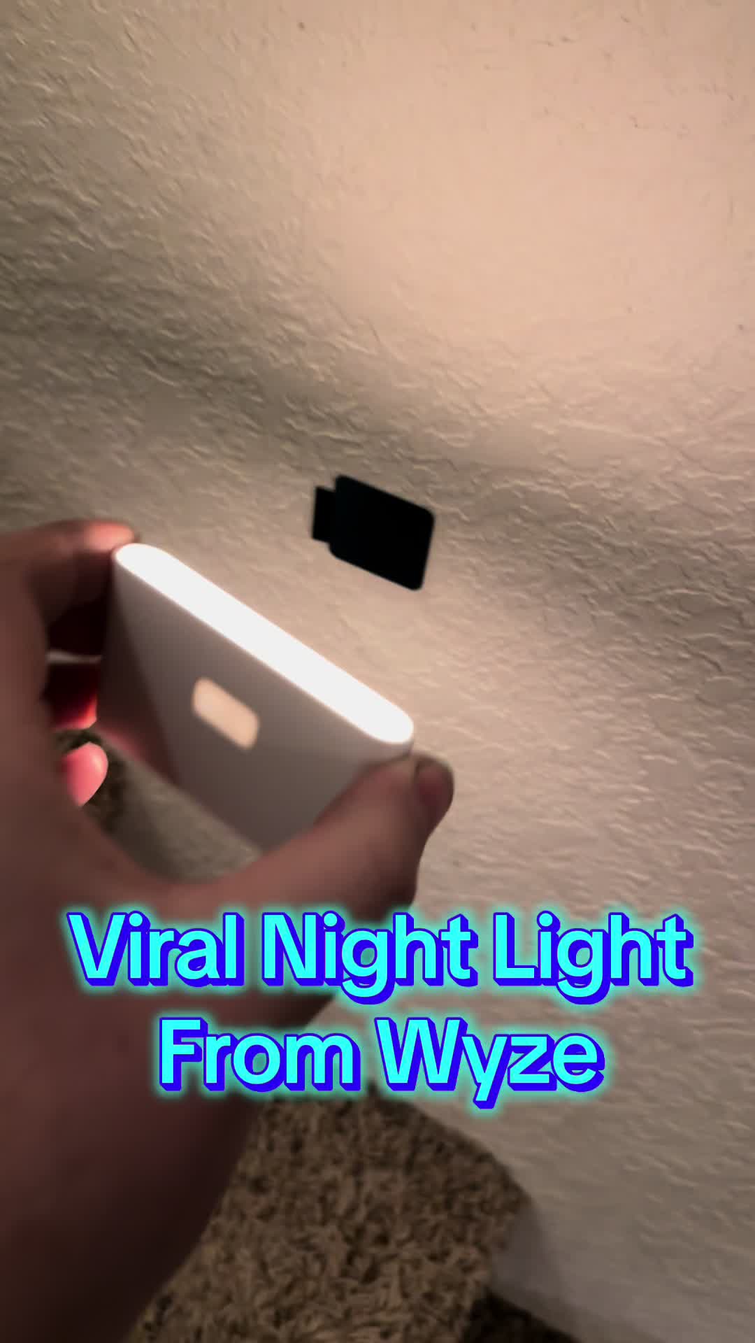 TikTok post by @dannywiley0126 for Wyze. Caption reads: Wyze Nightlight. #wyze #nightlight #nightlights....