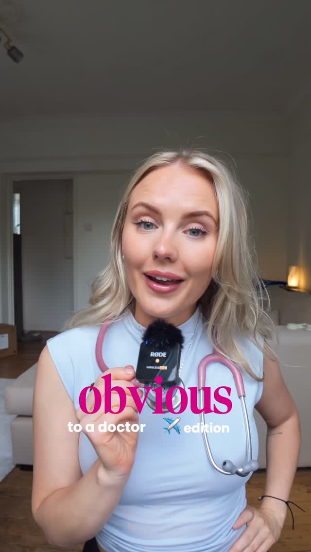 Instagram post by @drfayebate for Wizz Air. Caption reads: Let me know the flight tips you wish you knew....