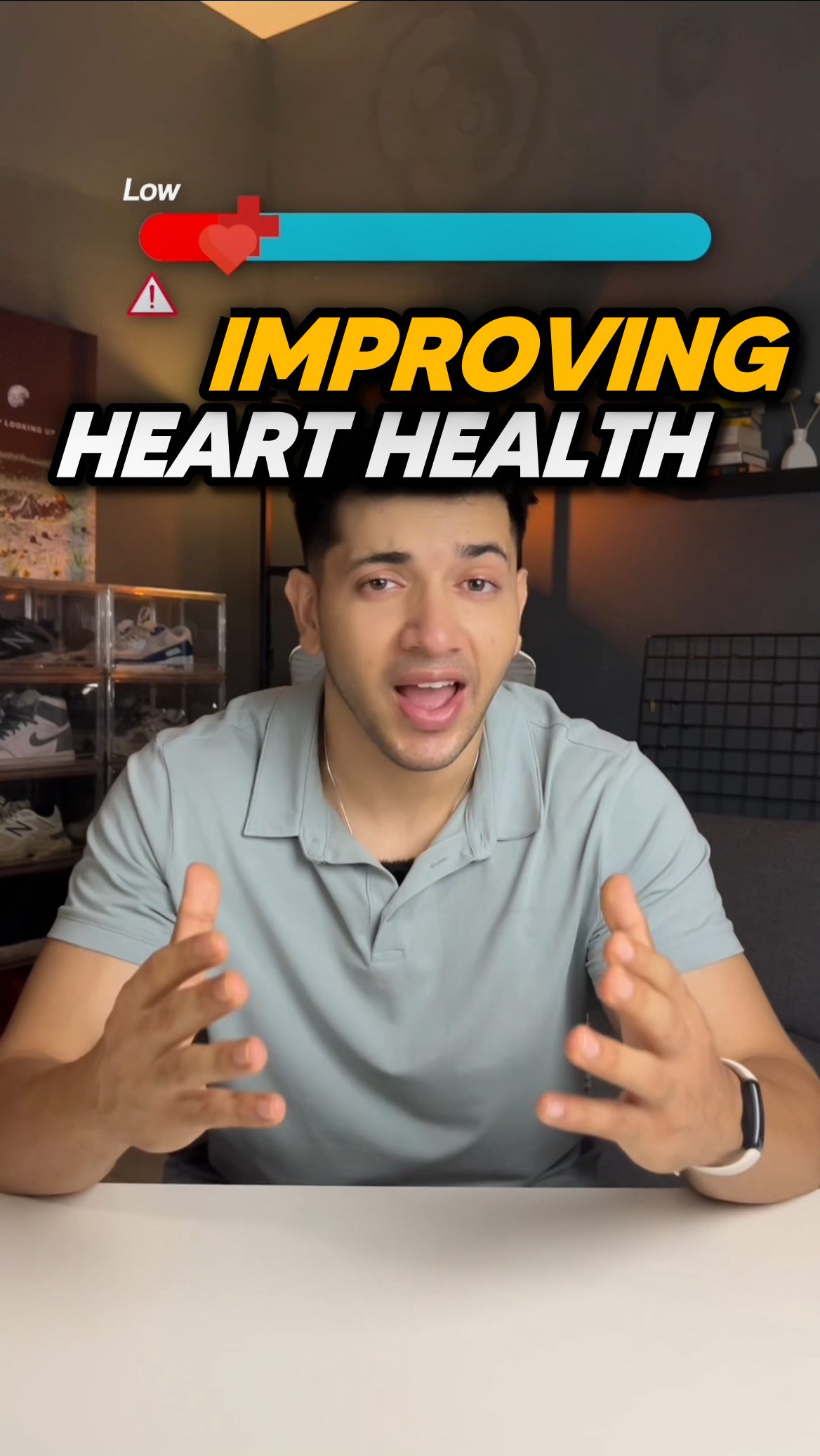 Instagram post by @sachin.anand for HK Vitals. Caption reads: Just like you train your muscles, your heart,....