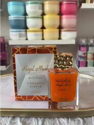 TikTok post by @abstract.ambiance for Intense Oud. Caption reads: 💕 @Intense Oud ROYAL MUSK CARAMEL TOFFEE REVIEW....