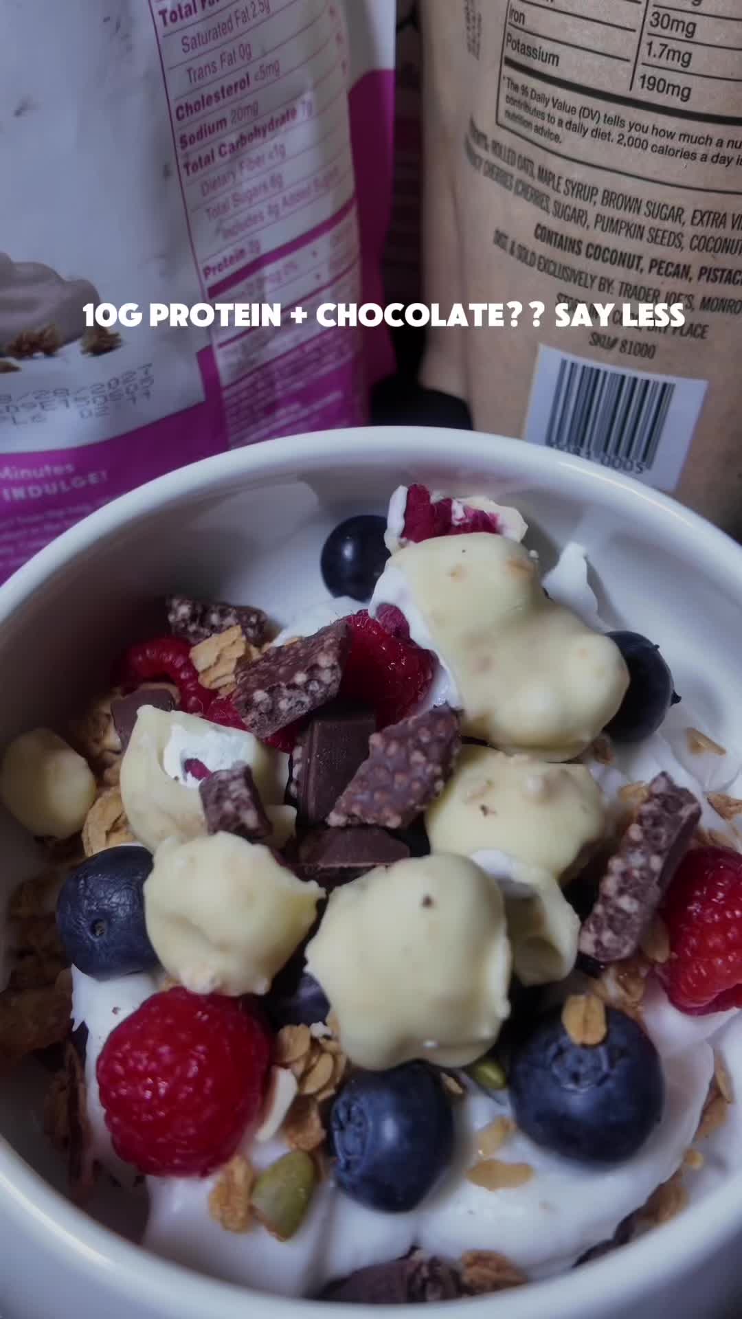 TikTok post by @jesskarinamrtz for Hormbles. Caption reads: [...] while still giving extra protein 🍫....