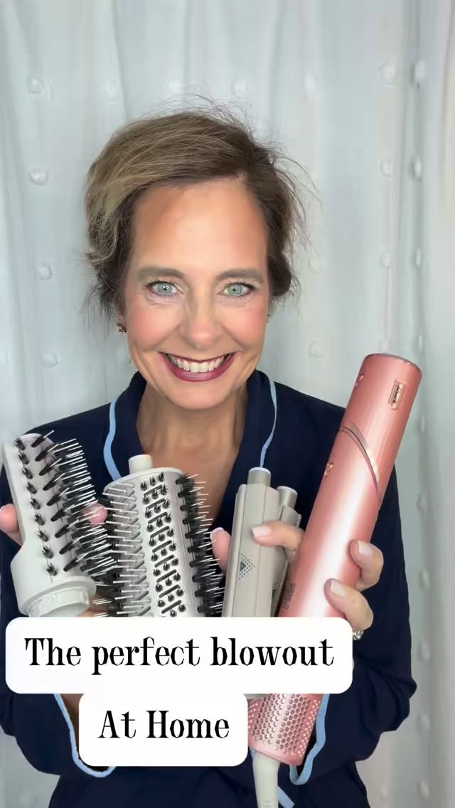 Instagram post by @get_ready_with_ali for QVC. Caption reads: GRWM using my new Shark Flexstyle Multi-Styler!....