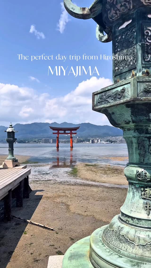 Instagram post by @japantravelcom for Girls LOVE Travel. Caption reads: Located near Hiroshima, 📍Miyajima (or....