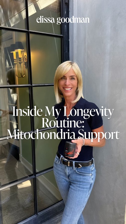 Instagram post by @elissagoodman for MitoQ. Caption reads: [...] something to own. 💪 That’s why I love....