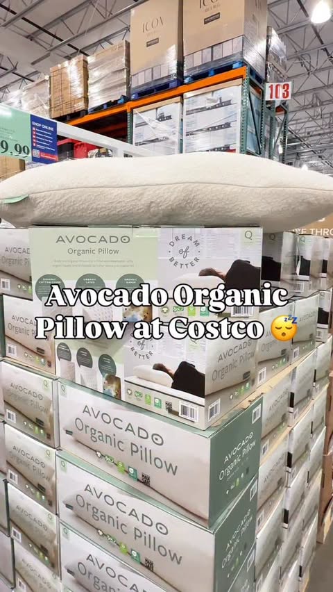 Instagram post by @costconewdeals for Avocado Green Mattress. Caption reads: Elevate your sleep with the new @avocado.green....