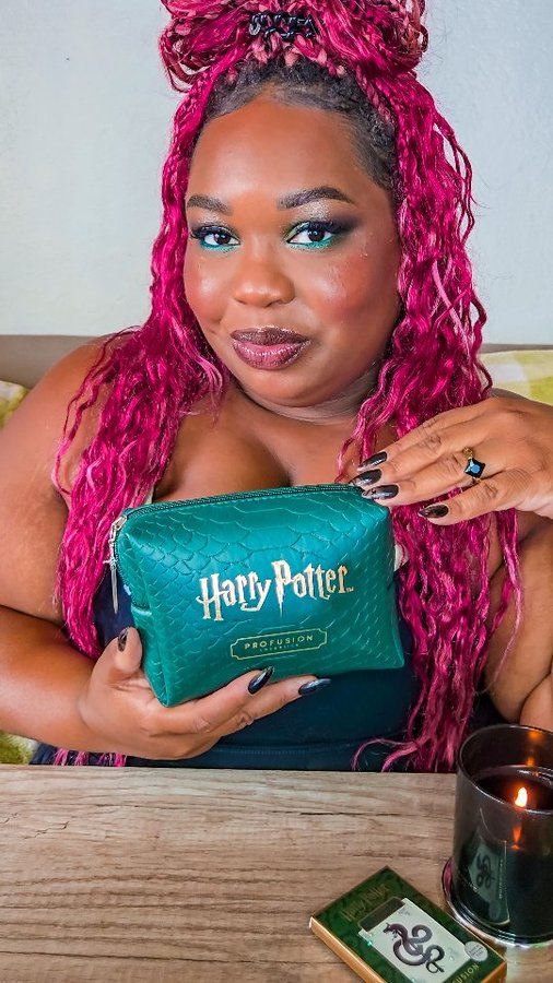 Instagram post by @bibbidibobbidi_broke for Harry Potter. Caption reads: 🖤✨️Celebrating Dark Arts Month in true wizarding....