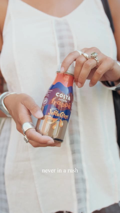 Instagram post by @whyruivo for Costa Coffee. Caption reads: ad The perfect duo for our duo 🧡 🤎 @costacoffee....