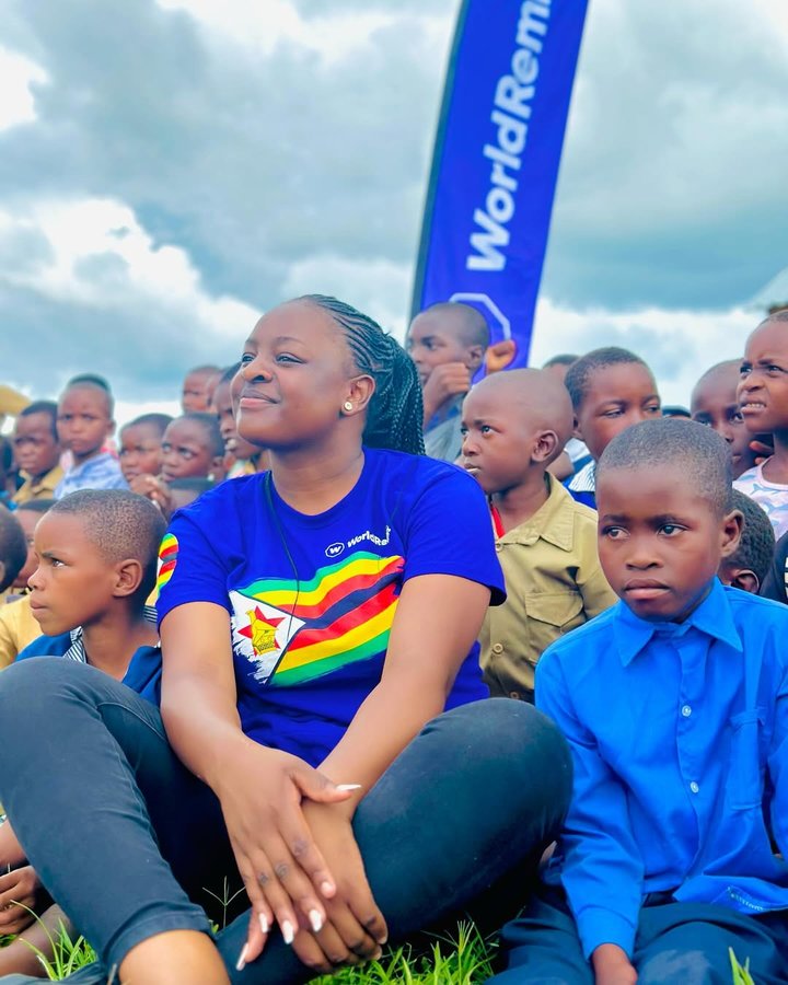 Instagram post by @lorraine_guyo for WorldRemit. Caption reads: Education is a fundamental right, and every child,....