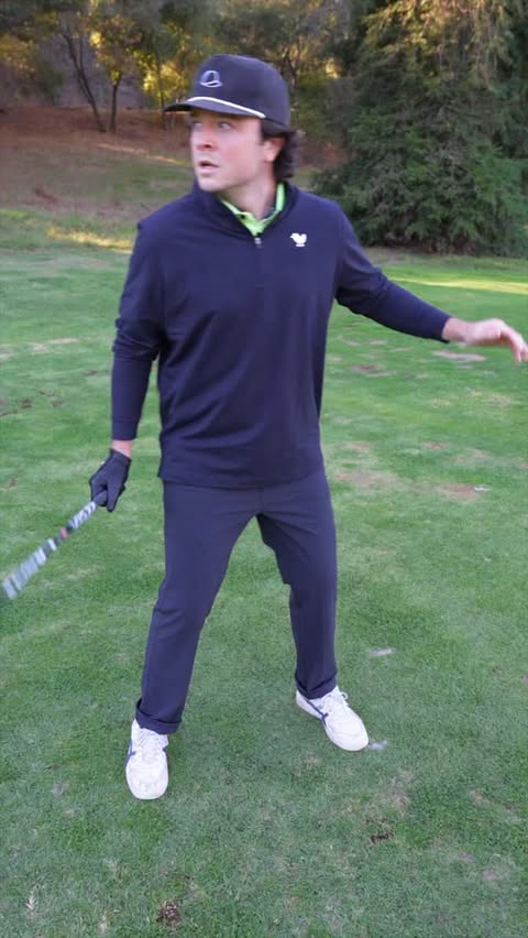 Instagram post by @notjameslynch for Badbirdiegolf. Caption reads: My pre shot routine with @badbirdiegolf....