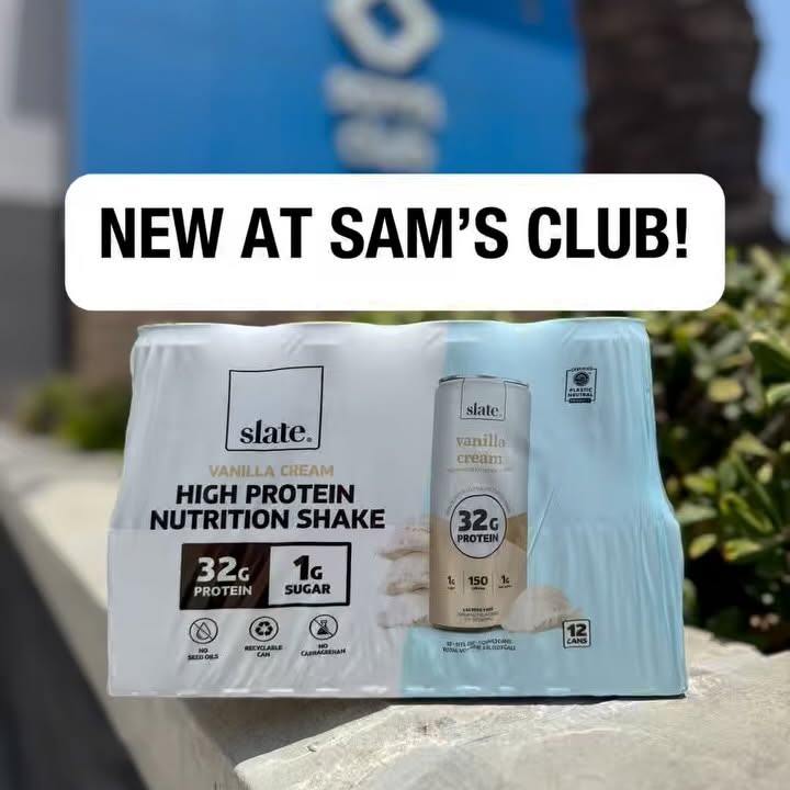 Instagram post by @samsclubmembers for Slate Milk. Caption reads: @slatemilk now at Sam’s Club!
This Vanilla Cream....