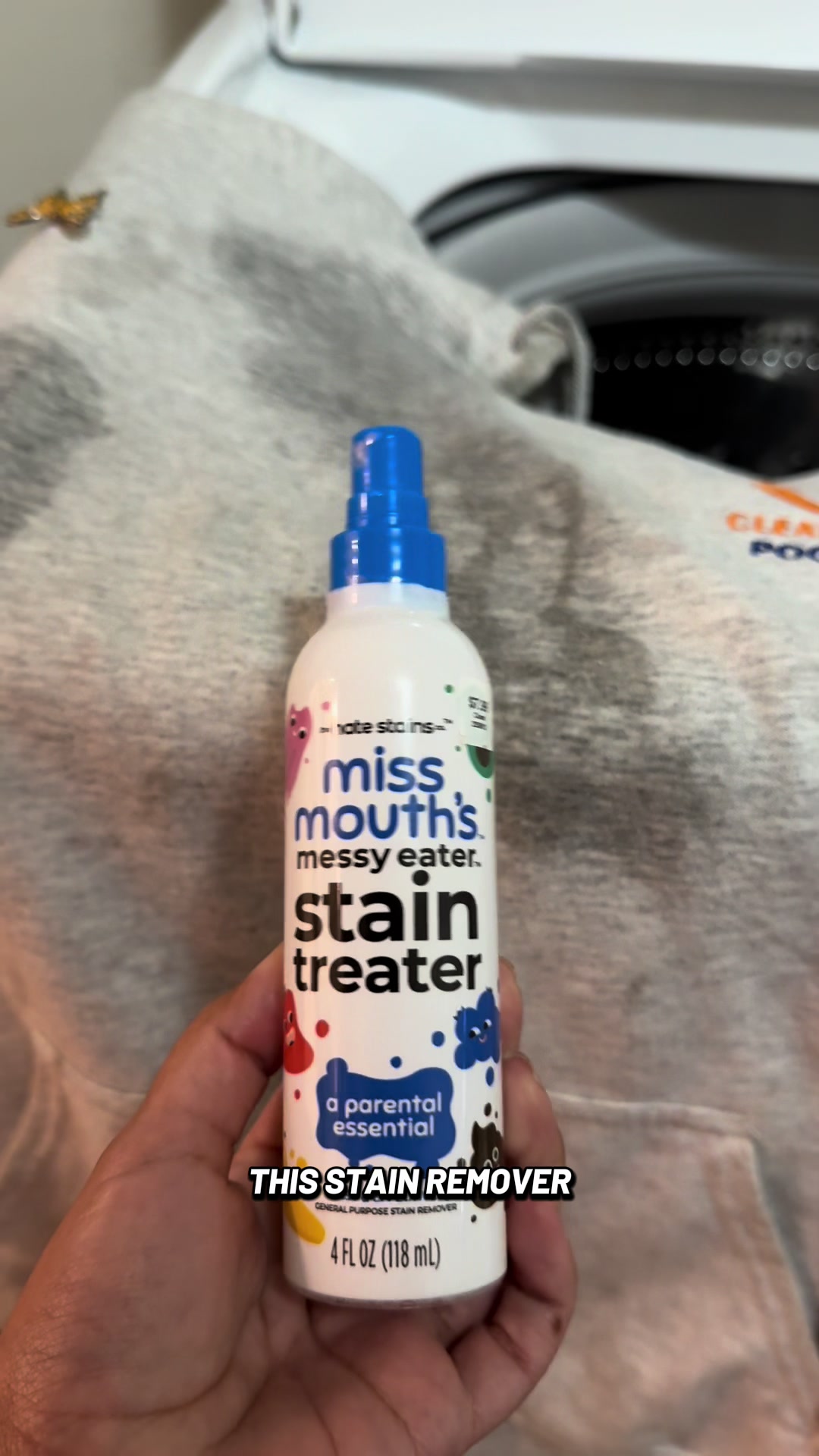 TikTok post by @jocelynhope75 for Miss Mouth’s. Caption reads: [...] the work for me! 🤗🤗 #stainremover....