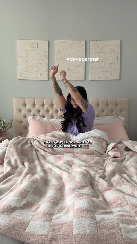 Instagram post by @maryanngrant_ for Dove. Caption reads: #dovepartner soft girl self care starts in the....