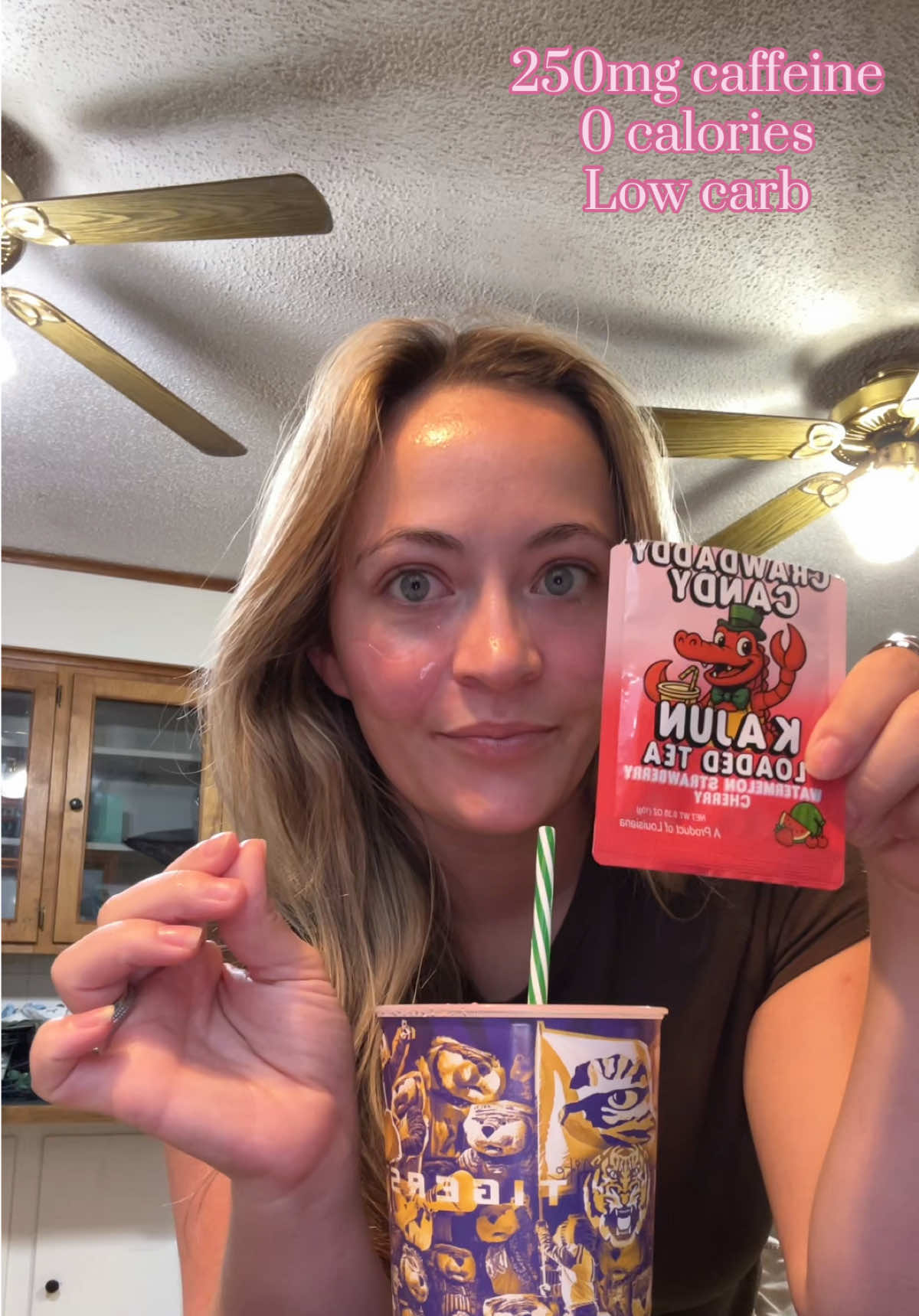 TikTok post by @mindiiir for Kajun Loaded Tea. Caption reads: @KaJun Loaded Tea has my 🫶🏼!!! #kajunloadedtea....