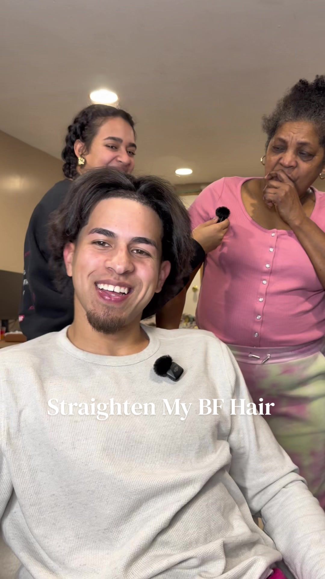 TikTok post by @amiyahlove for TYMO Beauty. Caption reads: [...] press 😂💀 #tymobeauty #CurlsTYMO @Tymo....