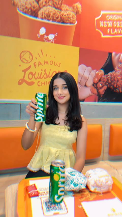 Instagram post by @ishiverse for Popeyes. Caption reads: [...] + Sprite just makes sense. Dine in at....