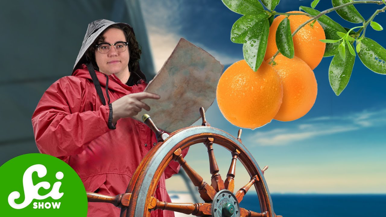 YouTube post by @SciShow for Brilliant.org. Caption reads: We Forgot How to Cure Scurvy 7ish Times.