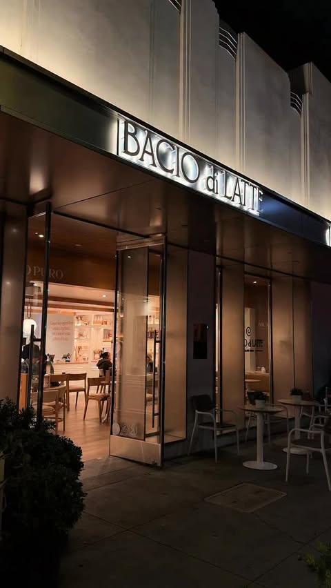 Instagram post by @taylortayh for Bacio di Latte. Caption reads: because you deserve a sweet treat 🍨....