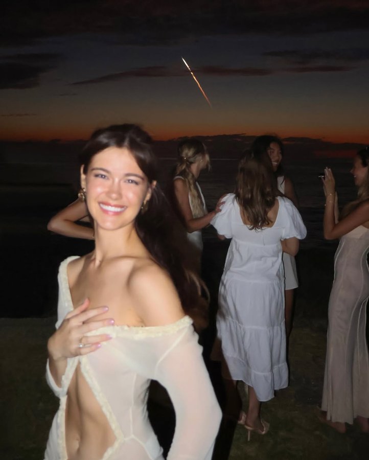 Instagram post by @alykima_ for SpaceX. Caption reads: [...] sendoff💫 brought to you by @spacex.