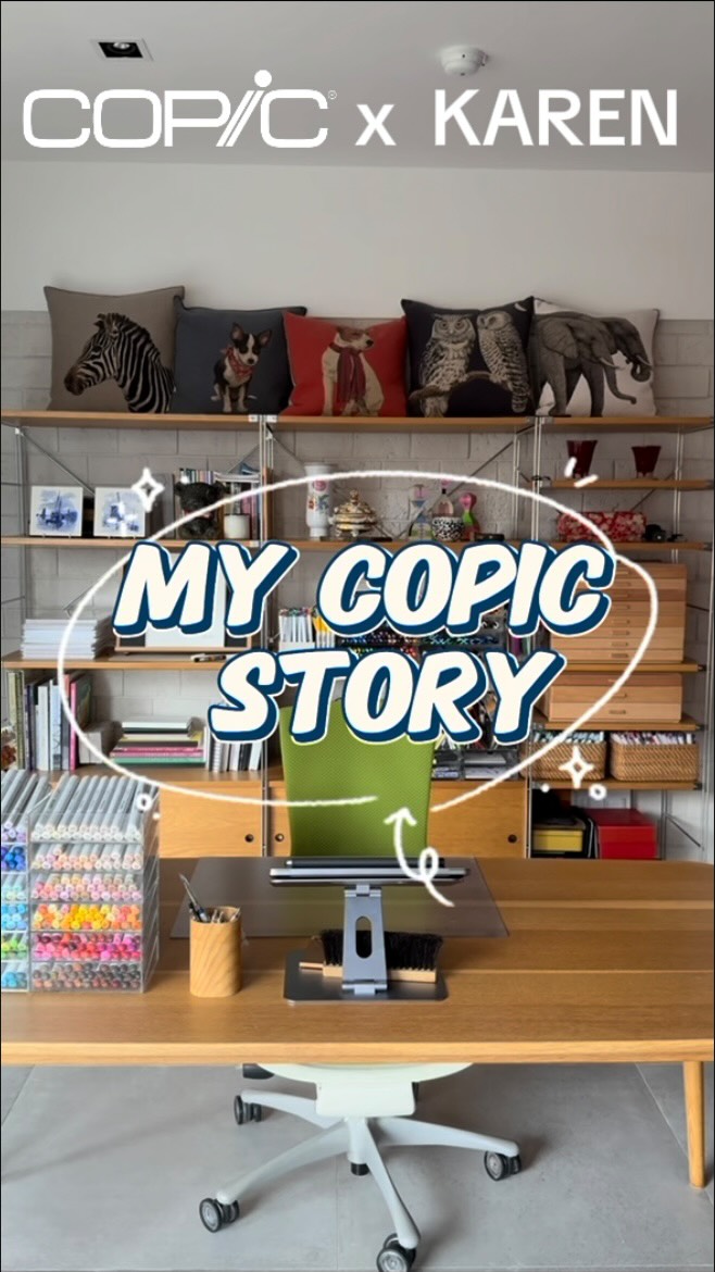 Instagram post by @copic_europe for Copic. Caption reads: [...] versatile mark making and custom colors,....