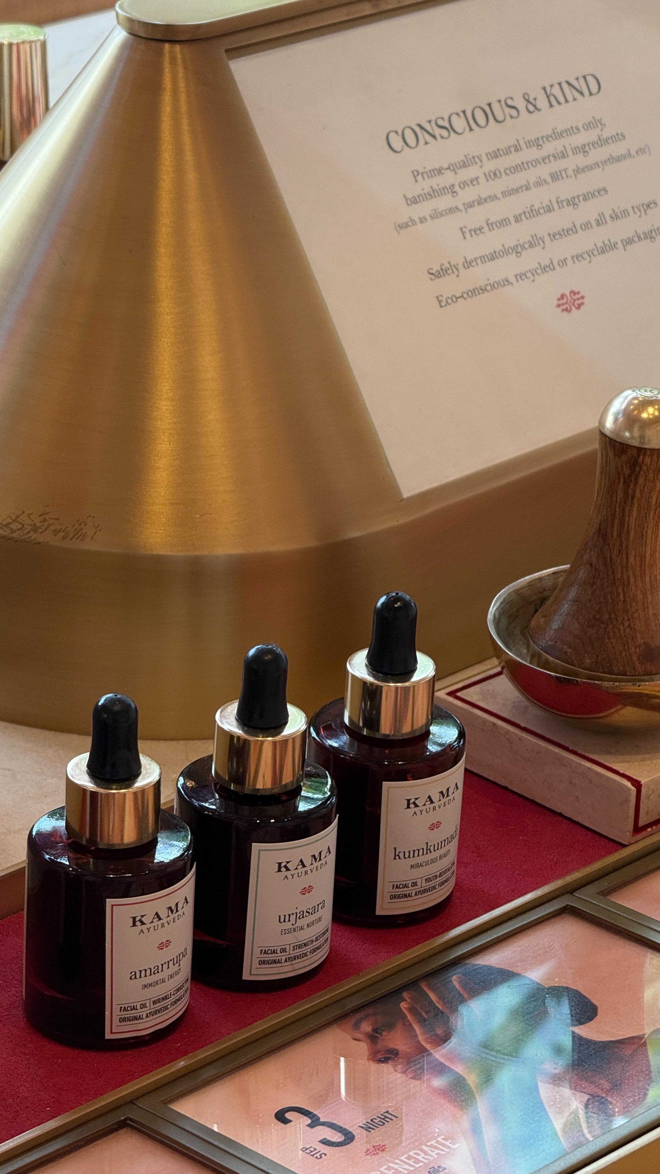 Instagram post by @izzyutterson for Kama Ayurveda. Caption reads: ad I went to @kamaayurveda today and it was such a....