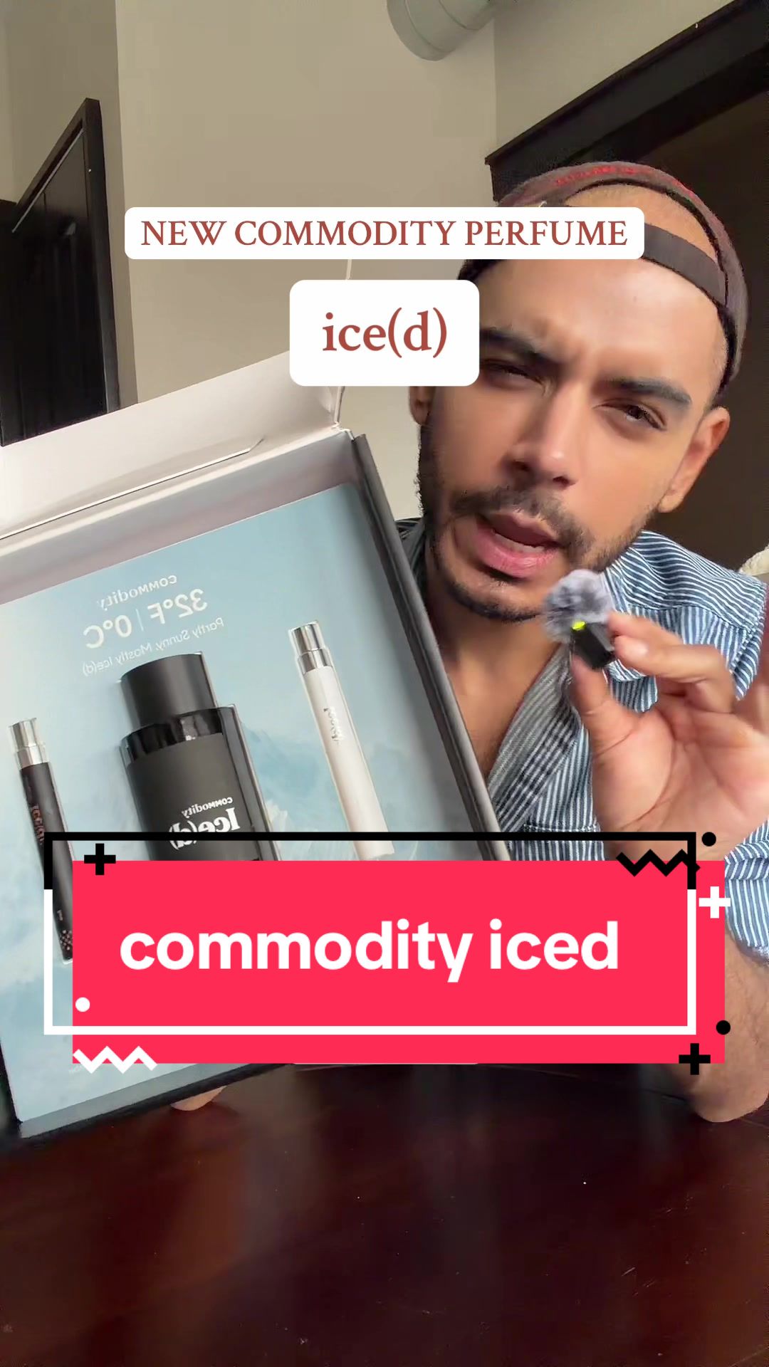 TikTok post by @zachdeparfum for Commodity Fragrances. Caption reads: [...] it?!  thank you for sending @Commodity....